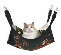 LRHCNZDCP Merry Christmas print Print Cat Hammock Bed, Soft Double-Layered Hanging Pet Bed for Small Pet, L