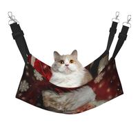 LRHCNZDCP Merry Christmas Santa Claus Print Cat Hammock Bed, Soft Double-Layered Hanging Pet Bed for Small Pet, L