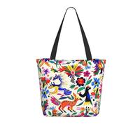 LRHCNZDCP Mexican Otomi Animals Printed Shopping Bag Tote Bag Large Shoulder Bag Lightweight Handbag Women Laptop Bags for Work Travel Shopping