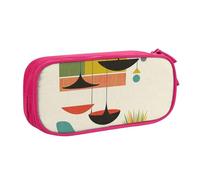 LRHCNZDCP mid Century Modern Prints Printed Pencil Case Pouch Cute Pencil Pen Case Pencil Box Pen Bag for School Office, Pink