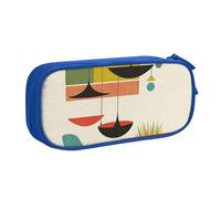 LRHCNZDCP mid Century Modern Prints Printed Pencil Case Pouch Cute Pencil Pen Case Pencil Box Pen Bag for School Office, Blue