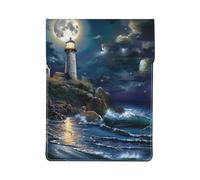 LRHCNZDCP Moonlight Beacon Printed Laptop Case 13-Inch Leather Laptop Sleeve Computer Bag Cover for Travel, Work, Business