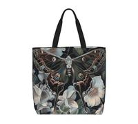 LRHCNZDCP moth that looks like a peacock Print Reusable Shopper Tote for Women Waterproof Shoulder Bag Lightweight Grocery Bag for Shopping, Travel & Daily Use Gift