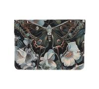 LRHCNZDCP moth that looks like a peacock Printed Laptop Sleeve 13-Inch Leather Laptop Case Computer Bag Cover for Travel, Work, Business
