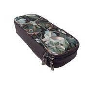 LRHCNZDCP Moth That Looks Like a Peacock Printed Pencil Case Holder Leather Cute Pen Pencil Pouch School Office College Pencil Box Organizer for Adult Boys Girls