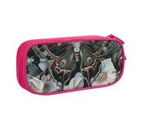 LRHCNZDCP Moth That Looks Like a Peacock Printed Pencil Case Pouch Cute Pencil Pen Case Pencil Box Pen Bag for School Office, Pink