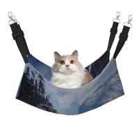 LRHCNZDCP Mountain Cliff Print Cat Hammock Bed, Soft Double-Layered Hanging Pet Bed for Small Pet, L