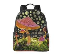 LRHCNZDCP Mushroom Printed School Bag Bookbag Laptop Backpack Stylish Lightweight Backpack Travel Backpack for Kids Boys Girls