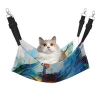 LRHCNZDCP Music guitar Print Cat Hammock Bed, Soft Double-Layered Hanging Pet Bed for Small Pet, M