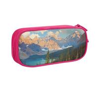 LRHCNZDCP National Park Printed Pencil Case Pouch Cute Pencil Pen Case Pencil Box Pen Bag for School Office, Pink