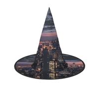 LRHCNZDCP new york Printed Halloween Witch Hat for Women Men Festive Parties Cosplay Halloween Accessories, 2 PCS