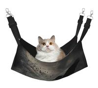 LRHCNZDCP Night crow Print Cat Hammock Bed, Soft Double-Layered Hanging Pet Bed for Small Pet, L