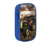 LRHCNZDCP Old Tractor Photo Farm Printed Pencil Case Pouch Blue, Cute Pencil Pen Case Pencil Box Pen Bag for School Office