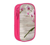 LRHCNZDCP Orchid Printed Pencil Case Pouch Pink, Cute Pencil Pen Case Pencil Box Pen Bag for School Office