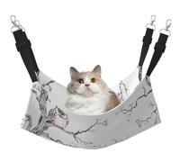LRHCNZDCP Owl Tree Branches Print Cat Hammock Bed, Soft Double-Layered Hanging Pet Bed for Small Pet, M