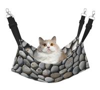 LRHCNZDCP Pebble Stone Print Cat Hammock Bed, Soft Double-Layered Hanging Pet Bed for Small Pet, L