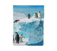 LRHCNZDCP Penguin on the Iceberg Printed Laptop Case 13-Inch Leather Laptop Sleeve Computer Bag Cover for Travel, Work, Business