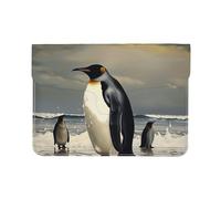LRHCNZDCP Penguin Printed Laptop Sleeve 13-Inch Leather Laptop Case Computer Bag Cover for Travel, Work, Business