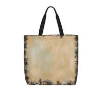 LRHCNZDCP Pine Cone Border Print Reusable Shopper Tote for Women Waterproof Shoulder Bag Lightweight Grocery Bag for Shopping, Travel & Daily Use Gift