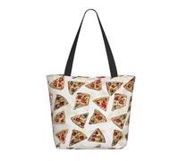 LRHCNZDCP Pizza Pattern Printed Shopping Bag Tote Bag Large Shoulder Bag Lightweight Handbag Women Laptop Bags for Work Travel Shopping