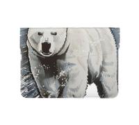 LRHCNZDCP polar bear print Printed Laptop Sleeve 13-Inch Leather Laptop Case Computer Bag Cover for Travel, Work, Business