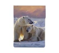 LRHCNZDCP polar bear Printed Laptop Case 13-Inch Leather Laptop Sleeve Computer Bag Cover for Travel, Work, Business