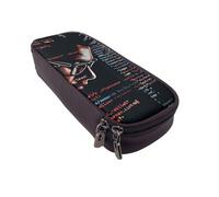 LRHCNZDCP Programmer Programming Code Printed Pencil Case Holder Leather Cute Pen Pencil Pouch School Office College Pencil Box Organizer for Adult Boys Girls