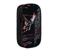 LRHCNZDCP Programmer Programming Code Printed Pencil Case Pouch, Cute Pencil Pen Case Pencil Box Pen Bag for School Office,Black