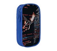 LRHCNZDCP Programmer Programming Code Printed Pencil Case Pouch, Cute Pencil Pen Case Pencil Box Pen Bag for School Office,Blue