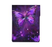 LRHCNZDCP Purple butterfly Printed Laptop Case 13-Inch Leather Laptop Sleeve Computer Bag Cover for Travel, Work, Business