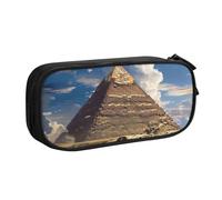 LRHCNZDCP Pyramids of Egypt Printed Pencil Case Pouch Cute Pencil Pen Case Pencil Box Pen Bag for School Office, Black