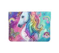 LRHCNZDCP Rainbow unicorn Printed Laptop Sleeve 13-Inch Leather Laptop Case Computer Bag Cover for Travel, Work, Business