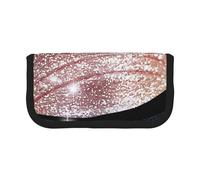LRHCNZDCP Rose Gold Eyelashes Printed Pen Pencil Case Canvas Makeup Bag Gadget Pen Bag Pencil Box with Zipper
