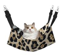 LRHCNZDCP Rough Leopard print Print Cat Hammock Bed, Soft Double-Layered Hanging Pet Bed for Small Pet, L