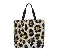 LRHCNZDCP Rough Leopard print Print Reusable Shopper Tote for Women Waterproof Shoulder Bag Lightweight Grocery Bag for Shopping, Travel & Daily Use Gift