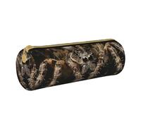 LRHCNZDCP Scary Spider Printed Leather Pencil Case - Round Zipper Cute Pencil Pouch Pencil Box for School & Office