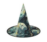 LRHCNZDCP Sea Animals Calf Printed Halloween Witch Hat for Women Men Festive Parties Cosplay Halloween Accessories, 2 PCS