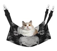 LRHCNZDCP skull background Print Cat Hammock Bed, Soft Double-Layered Hanging Pet Bed for Small Pet, L