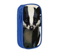 LRHCNZDCP Skunk 1 Printed Pencil Case Pouch, Cute Pencil Pen Case Pencil Box Pen Bag for School Office,Blue