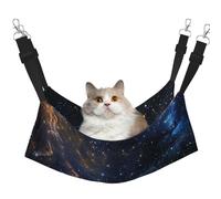 LRHCNZDCP Starry Night Deep Outer Space Print Cat Hammock Bed, Soft Double-Layered Hanging Pet Bed for Small Pet, L