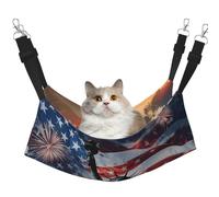 LRHCNZDCP Statue of Liberty Flag Print Cat Hammock Bed, Soft Double-Layered Hanging Pet Bed for Small Pet, L