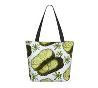 LRHCNZDCP Sushi Dill Pickles Printed Shopping Bag Tote Bag Large Shoulder Bag Lightweight Handbag Women Laptop Bags for Work Travel Shopping