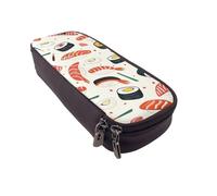 LRHCNZDCP Sushi Food Pattern Printed Pencil Case Holder Leather Cute Pen Pencil Pouch School Office College Pencil Box Organizer for Adult Boys Girls
