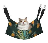 LRHCNZDCP Tropical Fruit Pineapple Print Cat Hammock Bed, Soft Double-Layered Hanging Pet Bed for Small Pet, L
