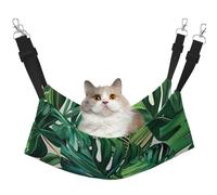 LRHCNZDCP tropical leaves Print Cat Hammock Bed, Soft Double-Layered Hanging Pet Bed for Small Pet, L