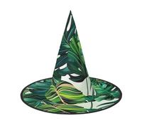 LRHCNZDCP tropical leaves Printed Halloween Witch Hat for Women Men Festive Parties Cosplay Halloween Accessories, 3 PCS