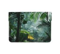 LRHCNZDCP Tropical Rainforest Jungle Scene Printed Laptop Sleeve 13-Inch Leather Laptop Case Computer Bag Cover for Travel, Work, Business
