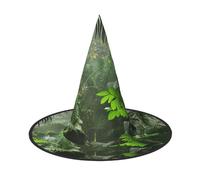 LRHCNZDCP Tropical Rainforest Printed Halloween Witch Hat for Women Men Festive Parties Cosplay Halloween Accessories, 2 PCS