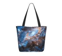 LRHCNZDCP Universe Galaxy Space Printed Shopping Bag Tote Bag Large Shoulder Bag Lightweight Handbag Women Laptop Bags for Work Travel Shopping