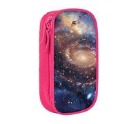 LRHCNZDCP Universe Milky Way Galaxy Print Printed Pencil Case Pouch, Cute Pencil Pen Case Pencil Box Pen Bag for School Office,Pink